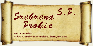 Srebrena Prokić vizit kartica
